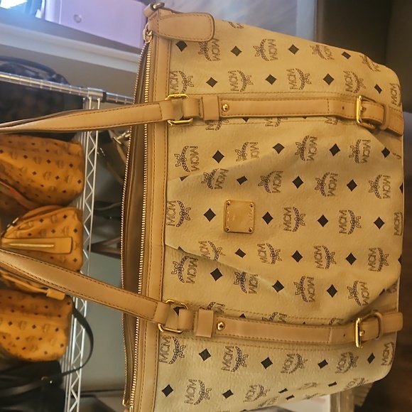 MCM Tote Beige (Color Transfer on back) - Picture 1 of 1